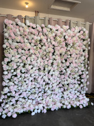 WildFlower Wall Beige, Pink and White